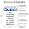 Signmission No Loitering Allowed On Or In OSHA Notice Sign, Aluminum, 7in W x 10in L, 2PK OS-2PACK-NS-A-710-V-14685 - alternate 5